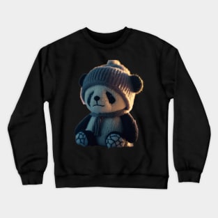 Baby Panda Wearing Snow Clothes Crewneck Sweatshirt